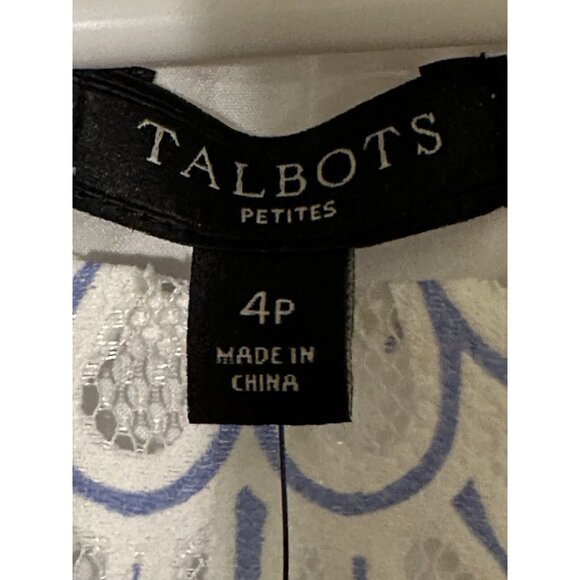 NWT Talbots Woman’s 4P Petite Floral Lined Shift Dress Sleeveless Lace $179 - Picture 6 of 11